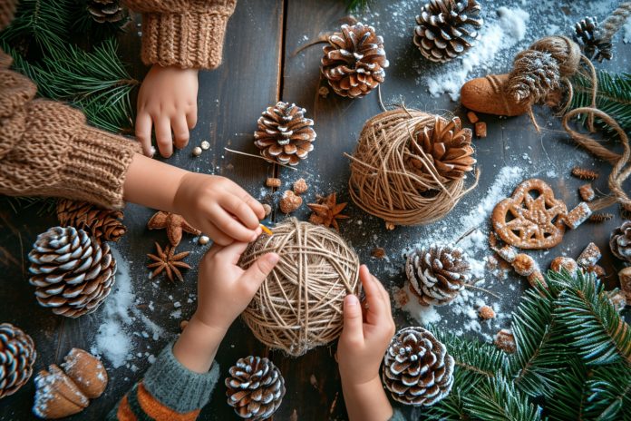 Créer des décorations de Noël écoresponsables avec les enfants