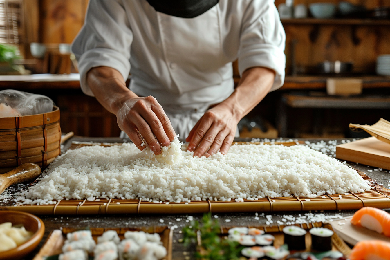 La préparation du riz à sushi, une étape décisive