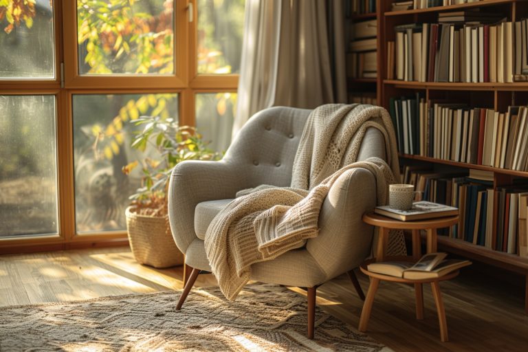 Comment créer un coin lecture cosy dans un petit salon ?