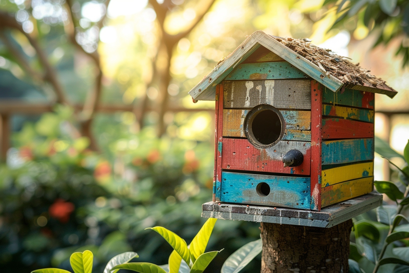 Construire un abri pour les oiseaux avec du matériel recyclé