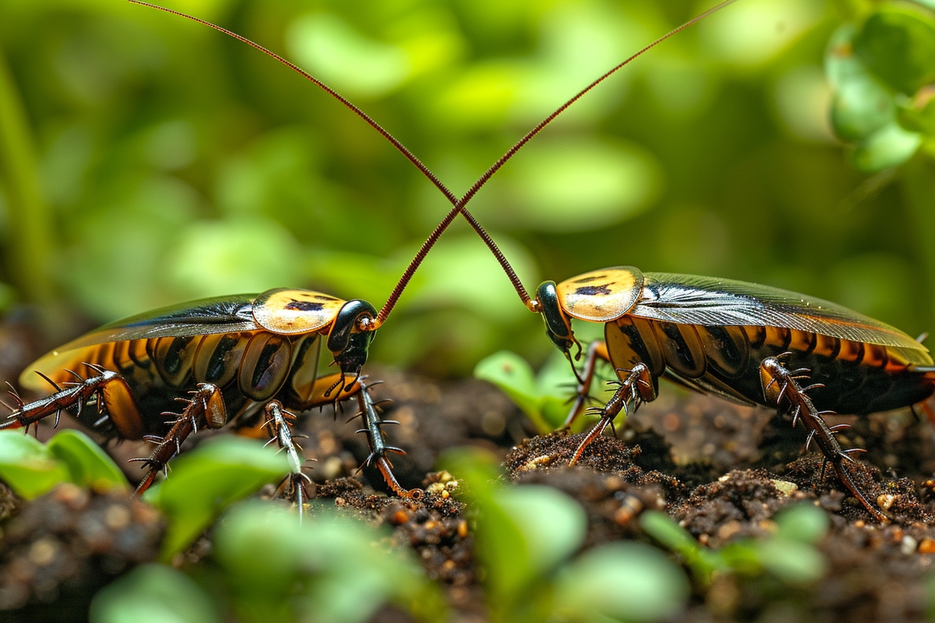 La communication entre les blattes de jardin