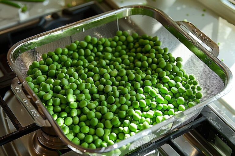 Blanchir des petits pois pour une congélation optimale